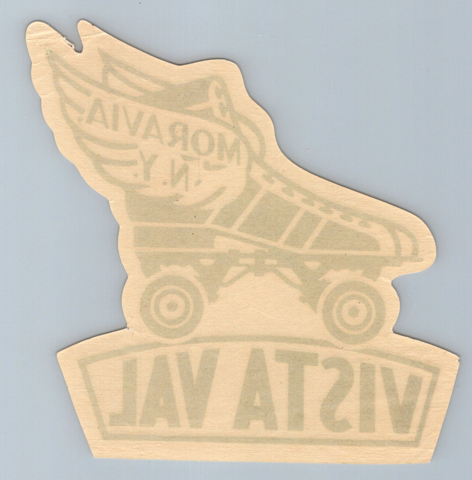 1950s Vista Val Roller Skating Rink Sticker Decal Moravia Cayuga County New York