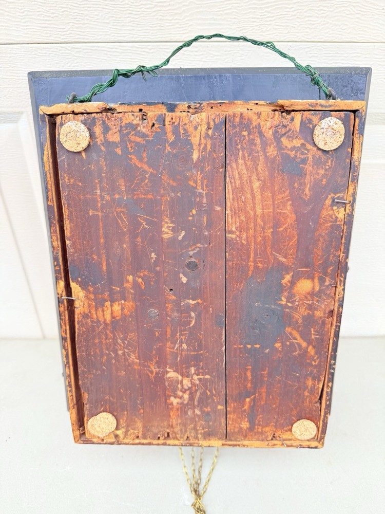 Antique Black Forest Picture Frame Wall Clock