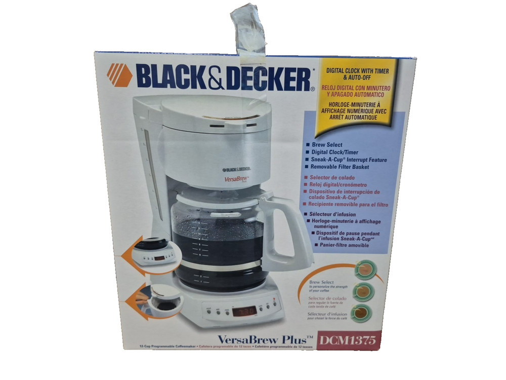 Black & Decker DCM 1375 Versa Brew Plus Coffee Maker New Sealed