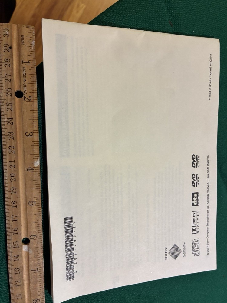 2007 SONY PLAYSTATION 2 PS2 - QUICK REFERENCE/SAFETY & SUPPORT GUIDE BOOKLET