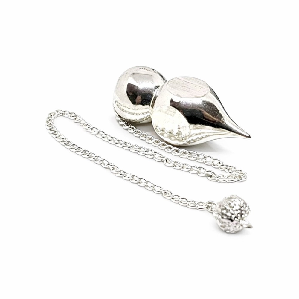 Metal Pendulum Professional Silver Brass Heavy Sensitive Divination Dowser & Bag