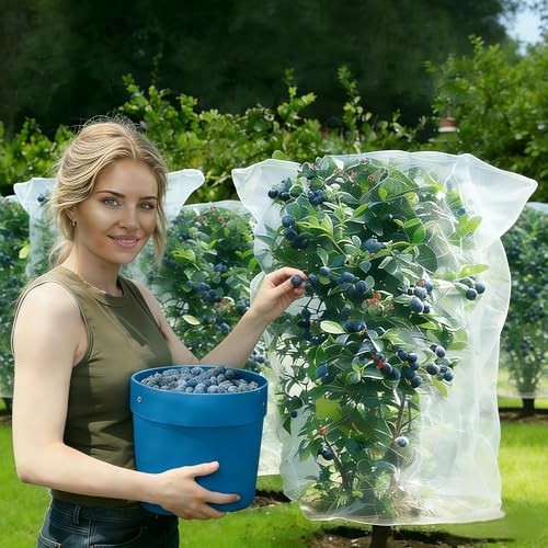 Fruit Tree Netting with Drawstring, 4 Pack 2.6x3.3 FT - 2.6x3.3 FT/4 Pack 1