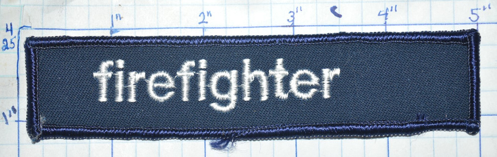 FIREFIGHTER 5" DARK BLUE ROCKER PATCH