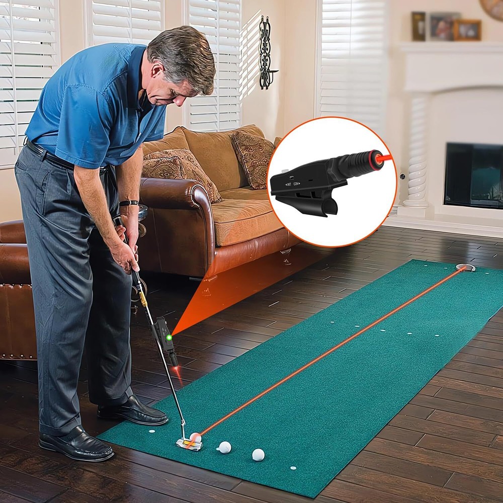 Indoor Golf Training Aid Golf Putting Trainer for Perfect Alignment Tool Red ...