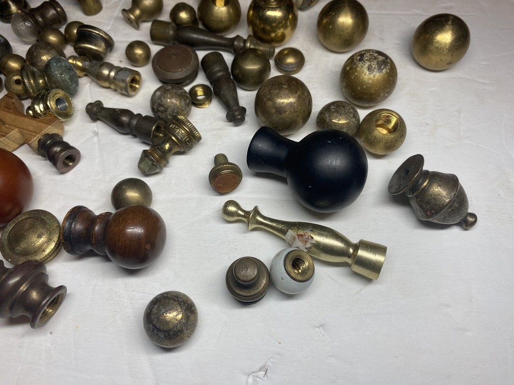 Vintage 56 Piece Lot Finials Pulls Hardware