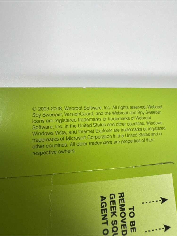 Webroot Spy Sweeper 2003 Software Installation CD-ROM - WITH Software Key