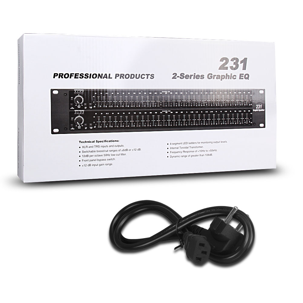 High-quality SUX-231 Professional Stereo Audio Equalizer EQ Professional Speaker