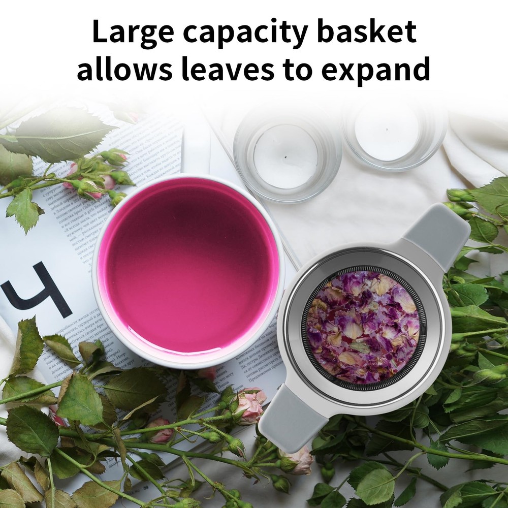 Ohtomber Tea Infuser Strainers, Stainless Steel Loose Leaf Silver