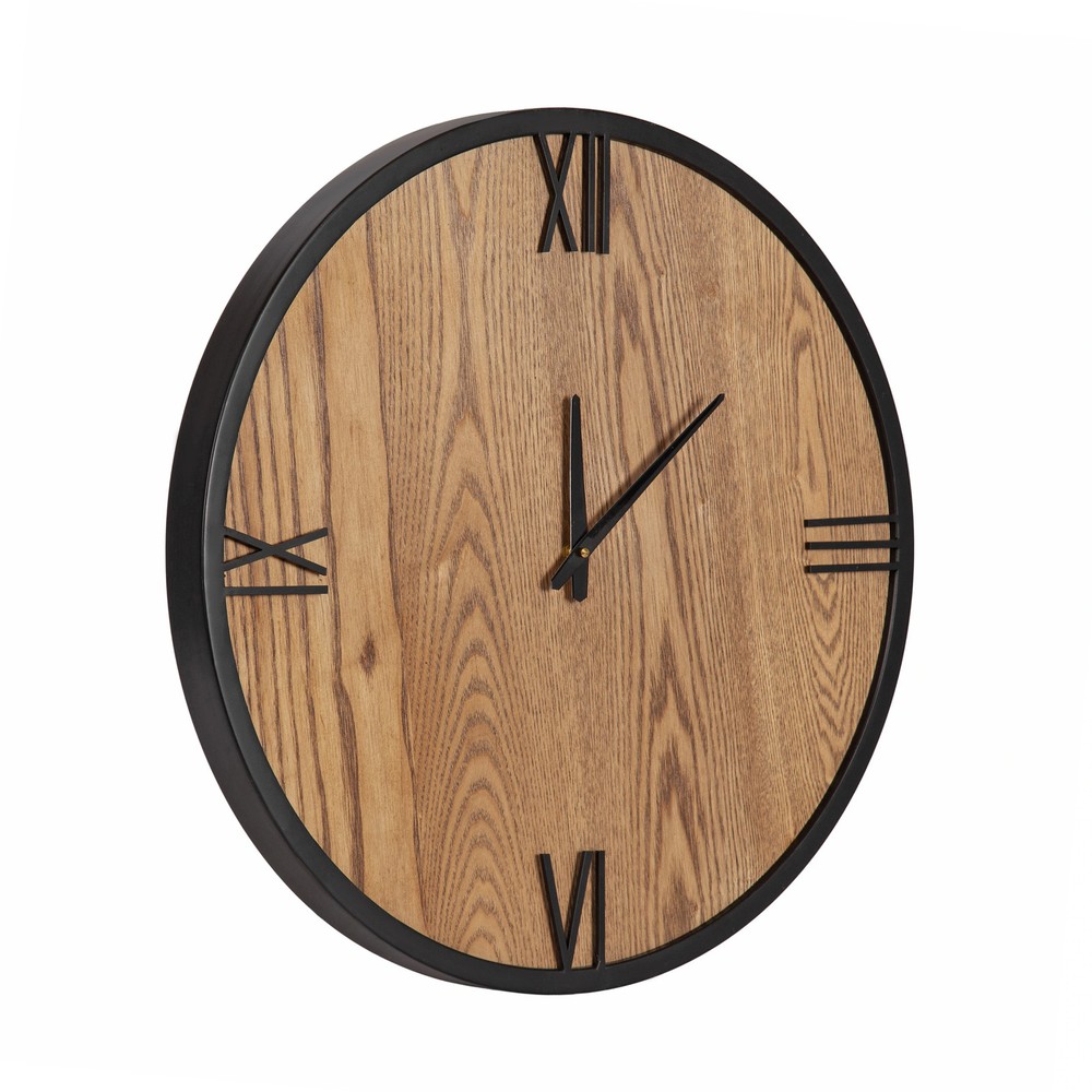 Kate and Laurel Pronte Wood Wall Clock