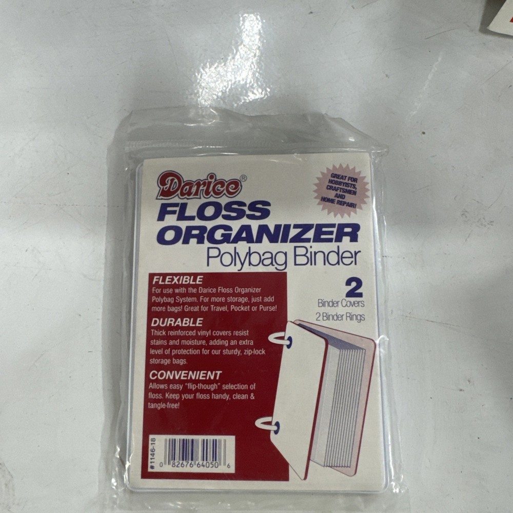 Darice Floss Organizer Polybag Binder