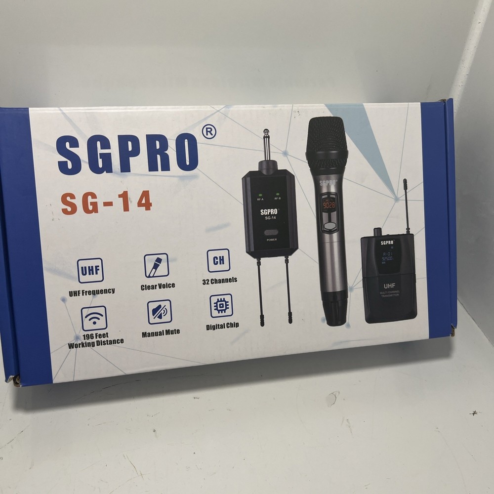 SG PRO SG-14 wireless microphone/ headset System