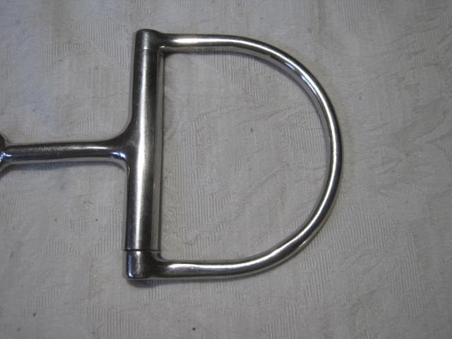 Dee Ring Jointed Snaffle Bit. 5'' Big Dee Rings Stainless Steel