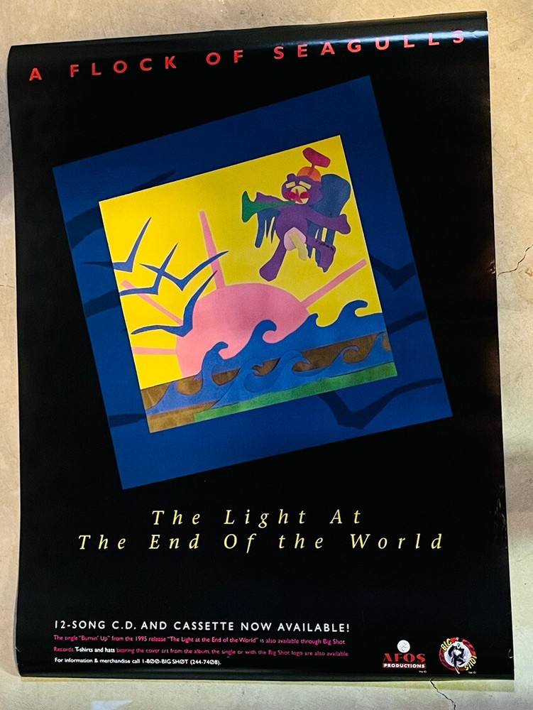 Vintage A Flock Of Seagulls 1994 THE LIGHT AT THE END OF THE WORLD Promo Poster
