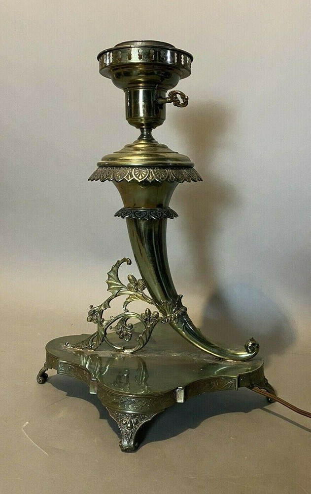 ANTIQUE AESTHETIC VICTORIAN CAST METAL PARLOR LAMP BASE