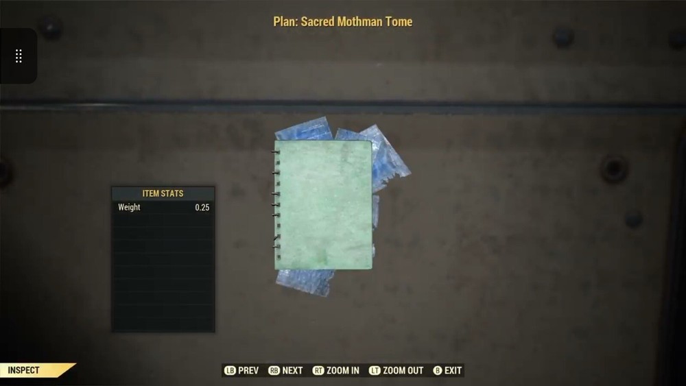 (Xbox) Sacred Mothman Tome Plan - XP Buff