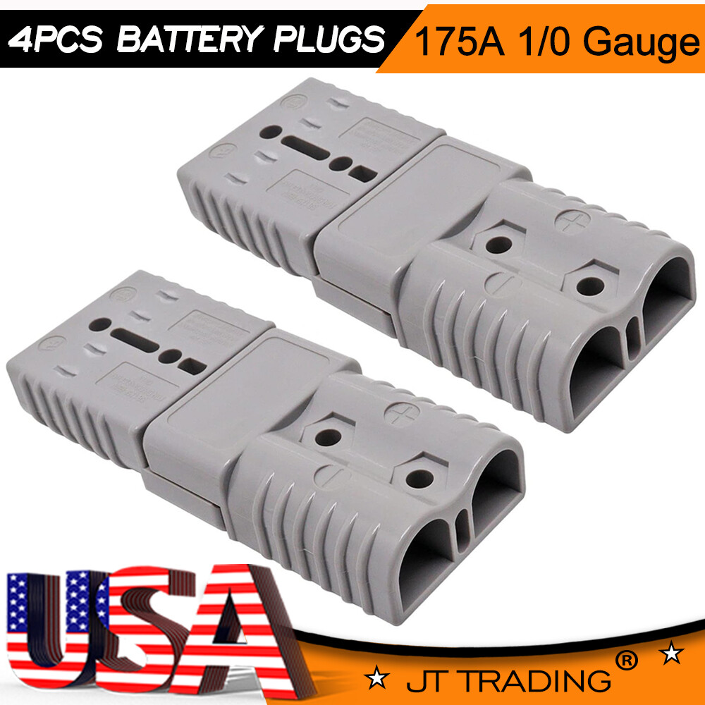 4X Battery Plugs Quick Connect Disconnect Jumper Cable Connectors Winch 175A