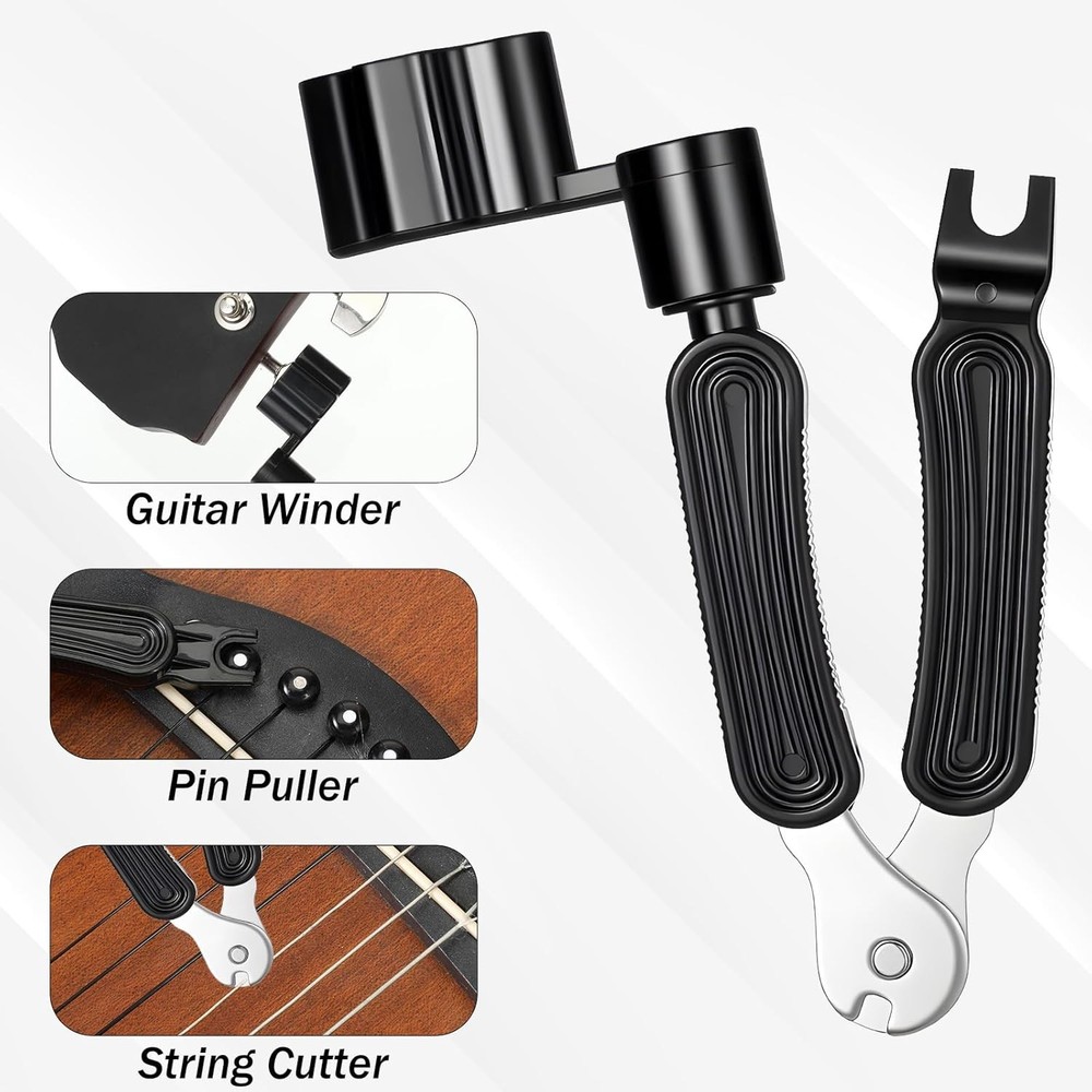 2Pcs Professional Guitar String Winder Cutter and Bridge Pin Puller Repair Tool