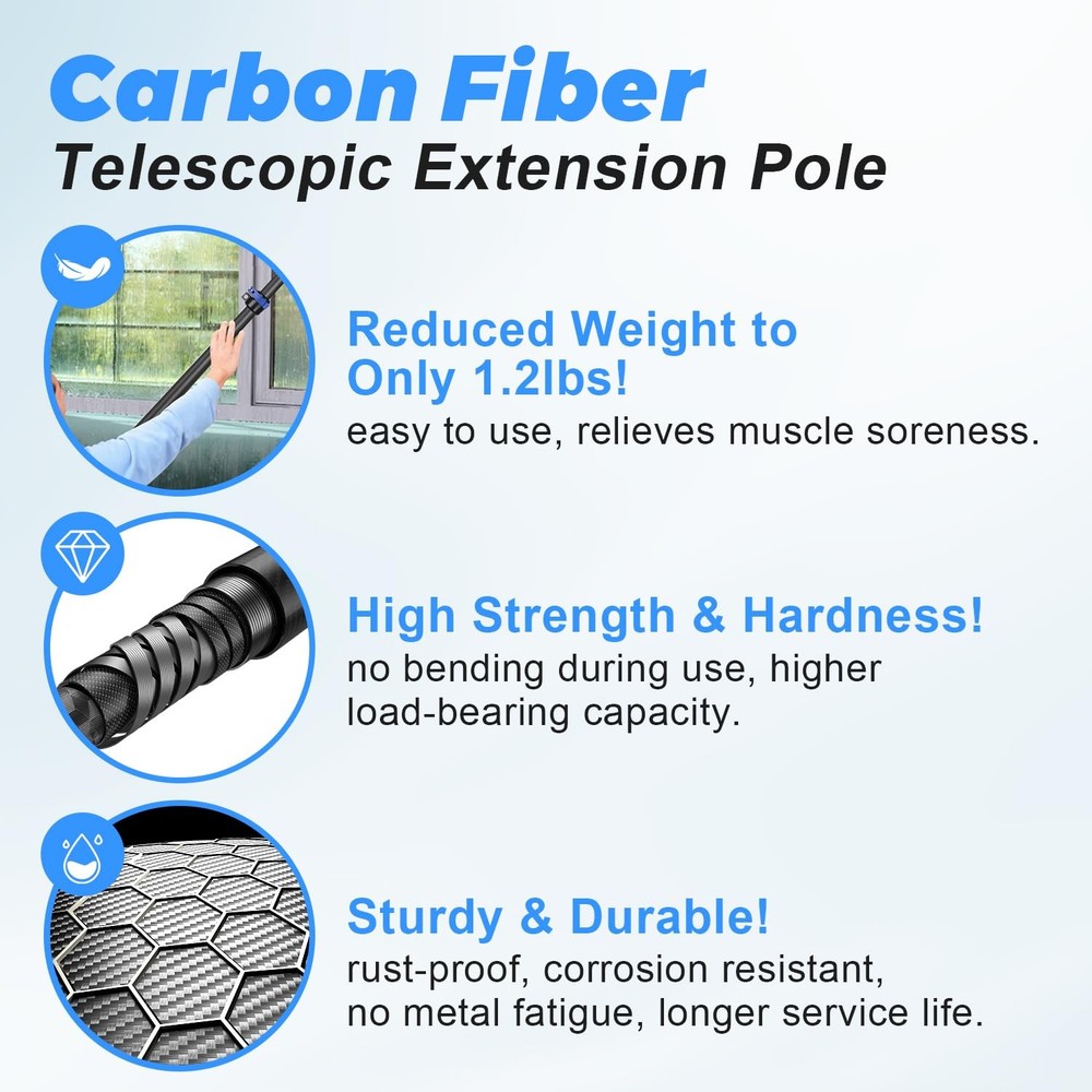 Carbon Fiber Telescoping Boat Hook, Boat Hooks for Docking with Telescoping E...