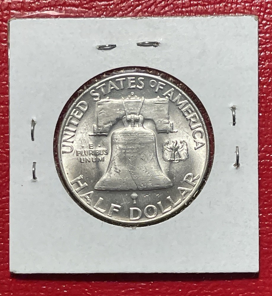 1954 D Franklin Silver Half Dollar, Choice to Gem Uncirculated.