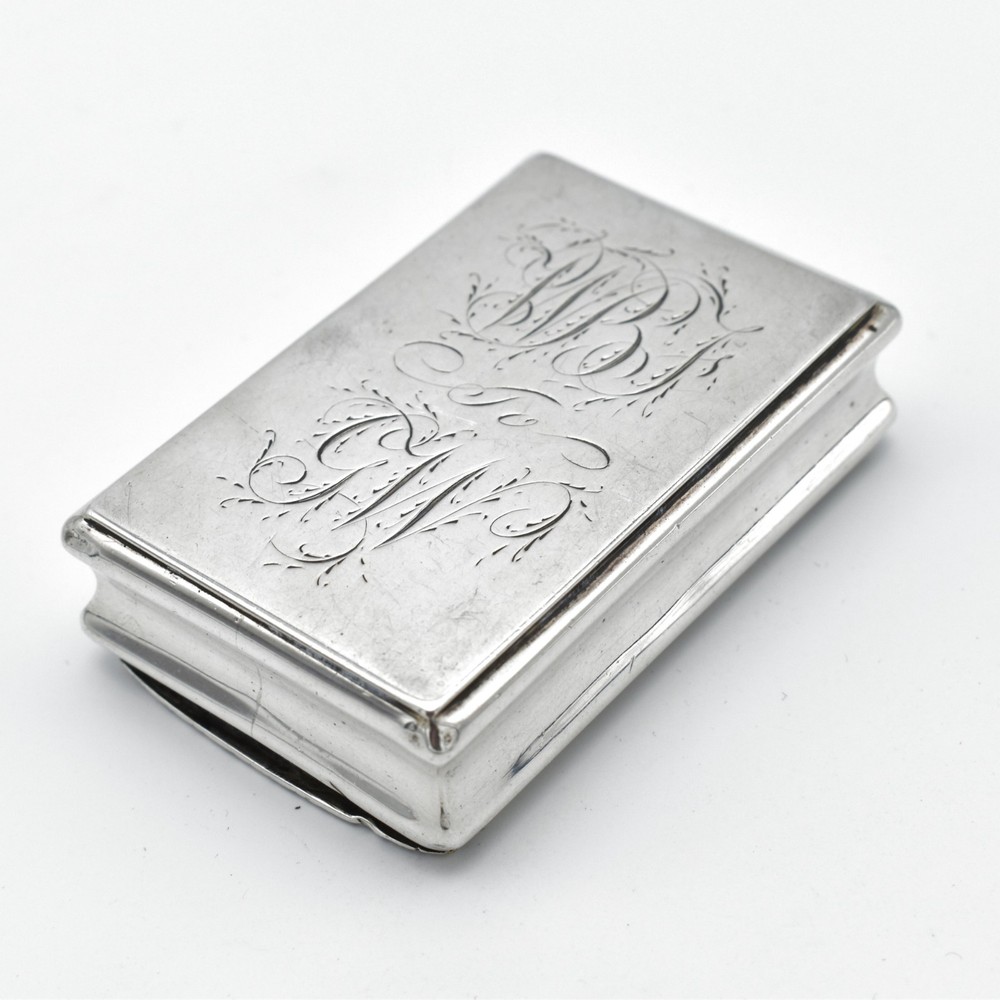 Antique Georgian Solid Silver Snuff Box 1810 Thropp & Taylor
