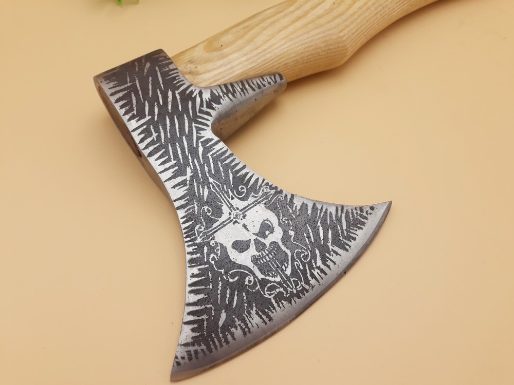 SHARP TOMAHAWK VIKING CAMP HUNTING HIKING AXE GRIP & SHEATH