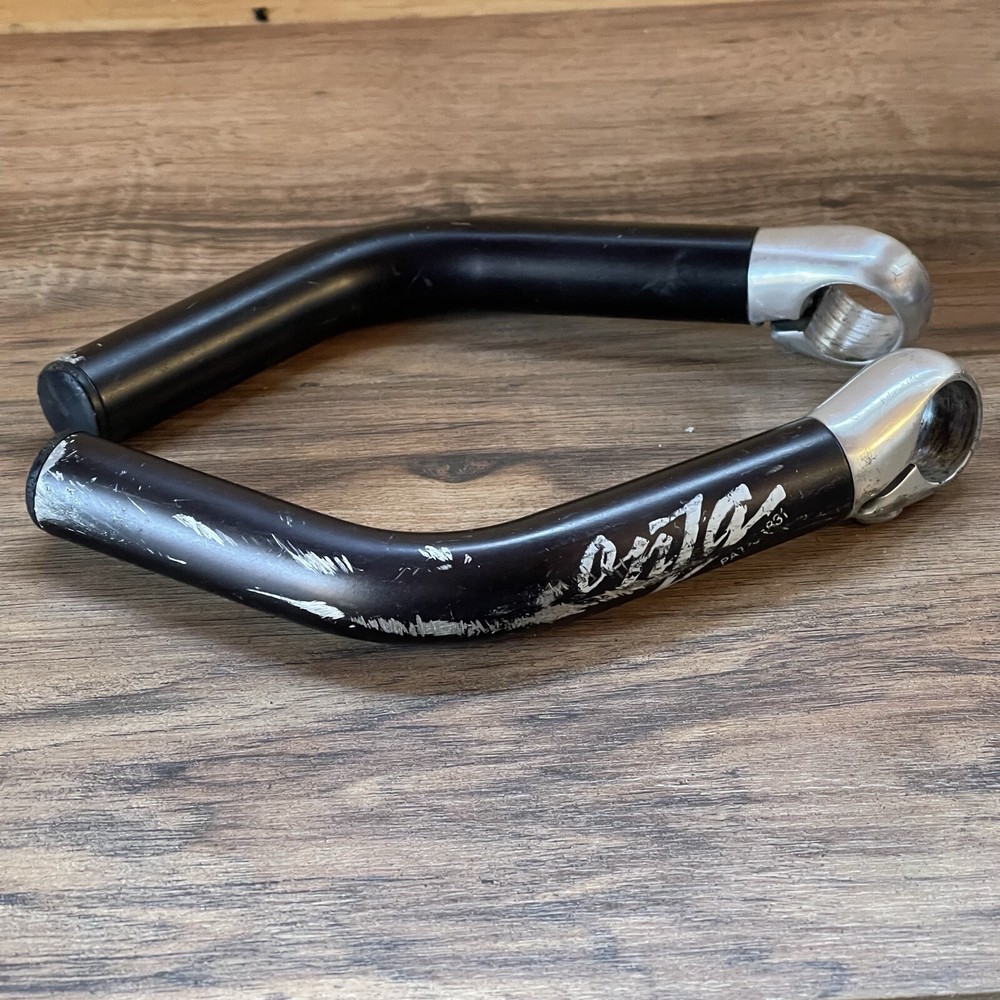 Vintage OnZa MTB Bar Ends Long Bend Black Bonded