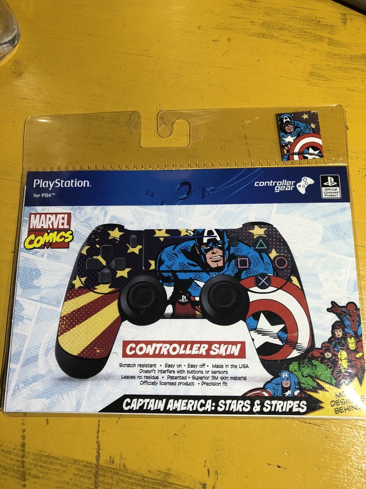 PS4 Controller Skin Captain America Playstation Marvel Comic Hero