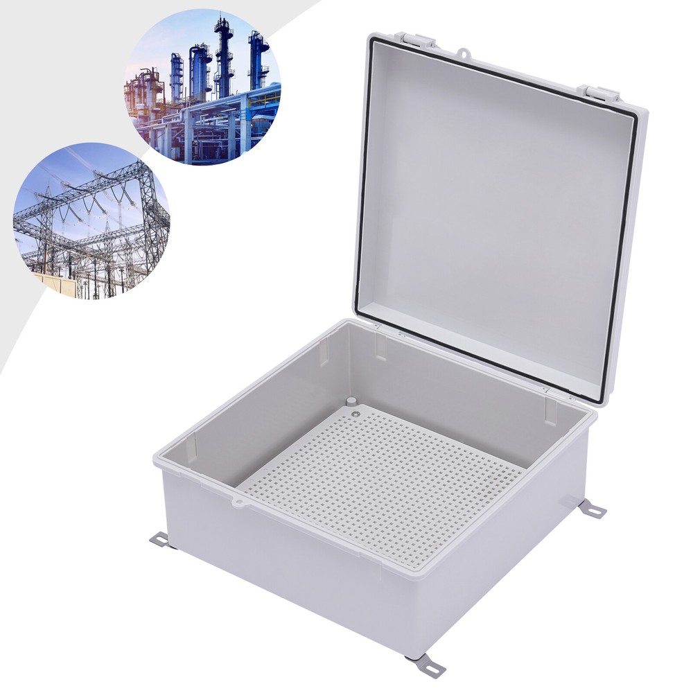 13'' Junction Box ABS In/Outdoor Wall-mounted Electrical Box Weatherproof Grey