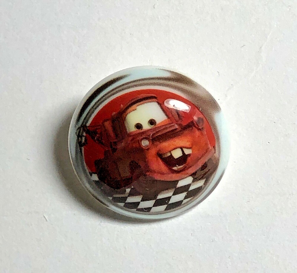 Disney Cartoon Character Domed Button - Mater
