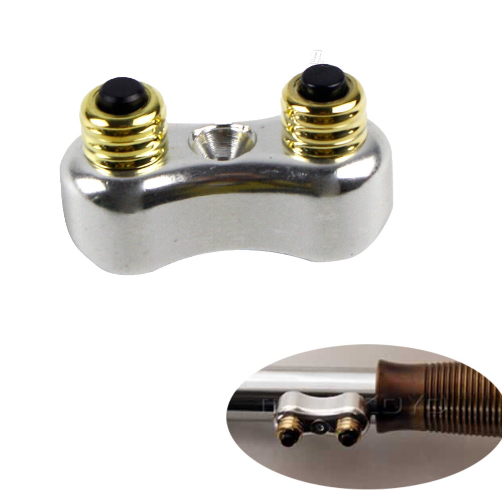 Motorcycle 7/8" 1" Handlebar Silver Mini Dual Push Button Switch Kit For Harley