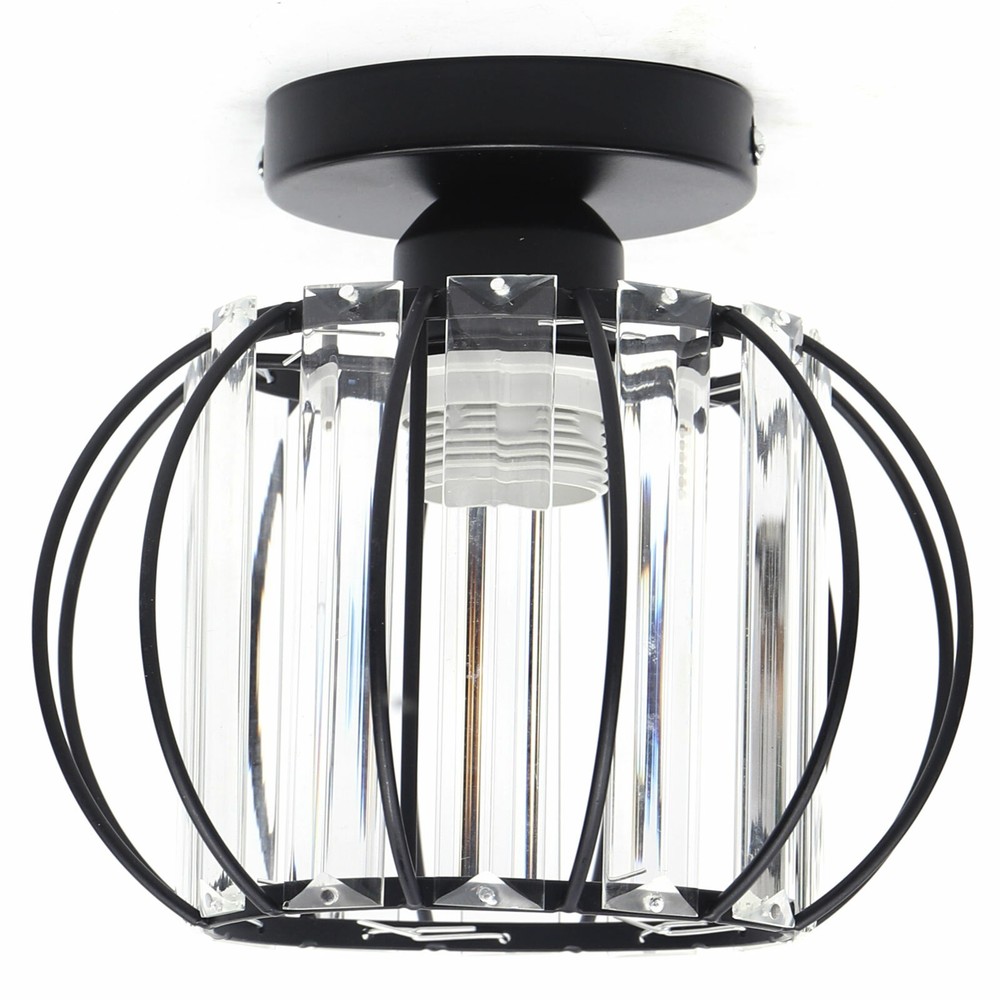Modern E27 Ceiling Light Fixture Small Crystal Chandelier Indoor Lighting Black！