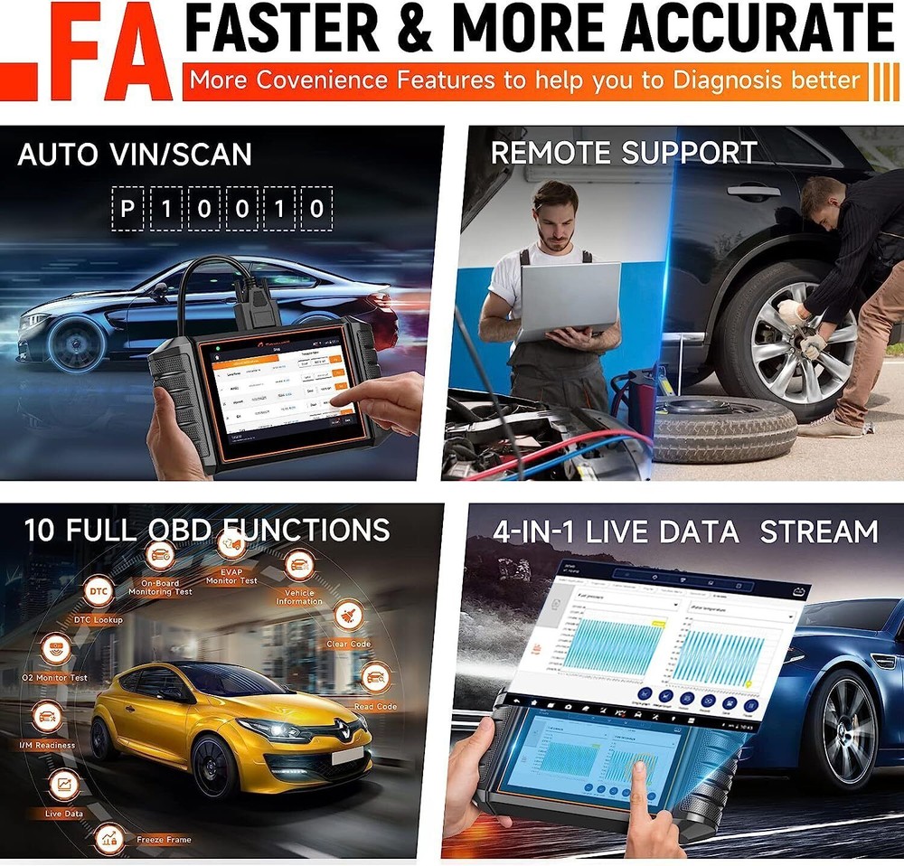 FOXWELL NT710 For Chrysler Full System Bidirectional OBD2 Scanner Diagnostic ABS