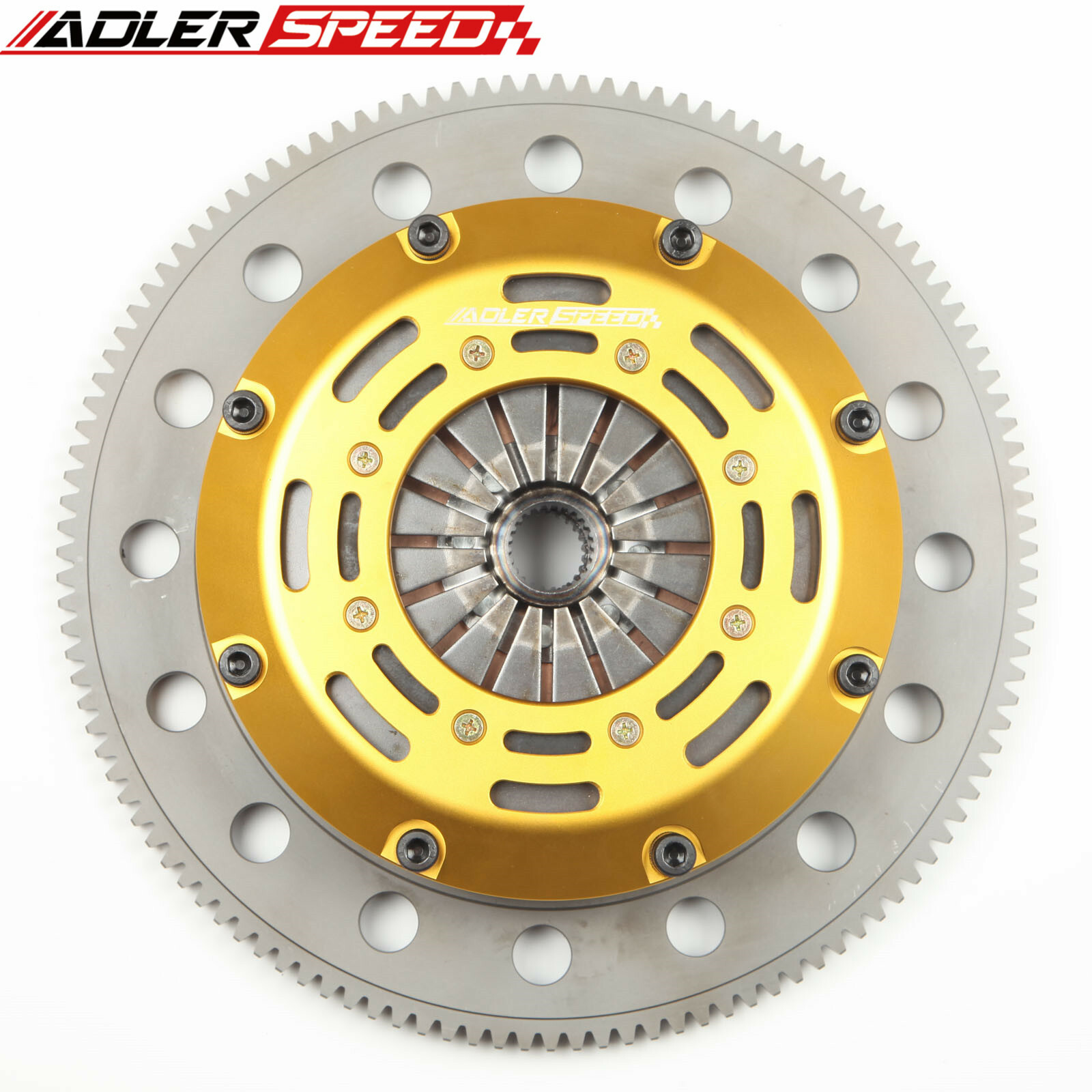 ADLERSPEED Twin Disc Clutch Kit For Honda Acura RSX K20 K24 w/ Medium Flywheel