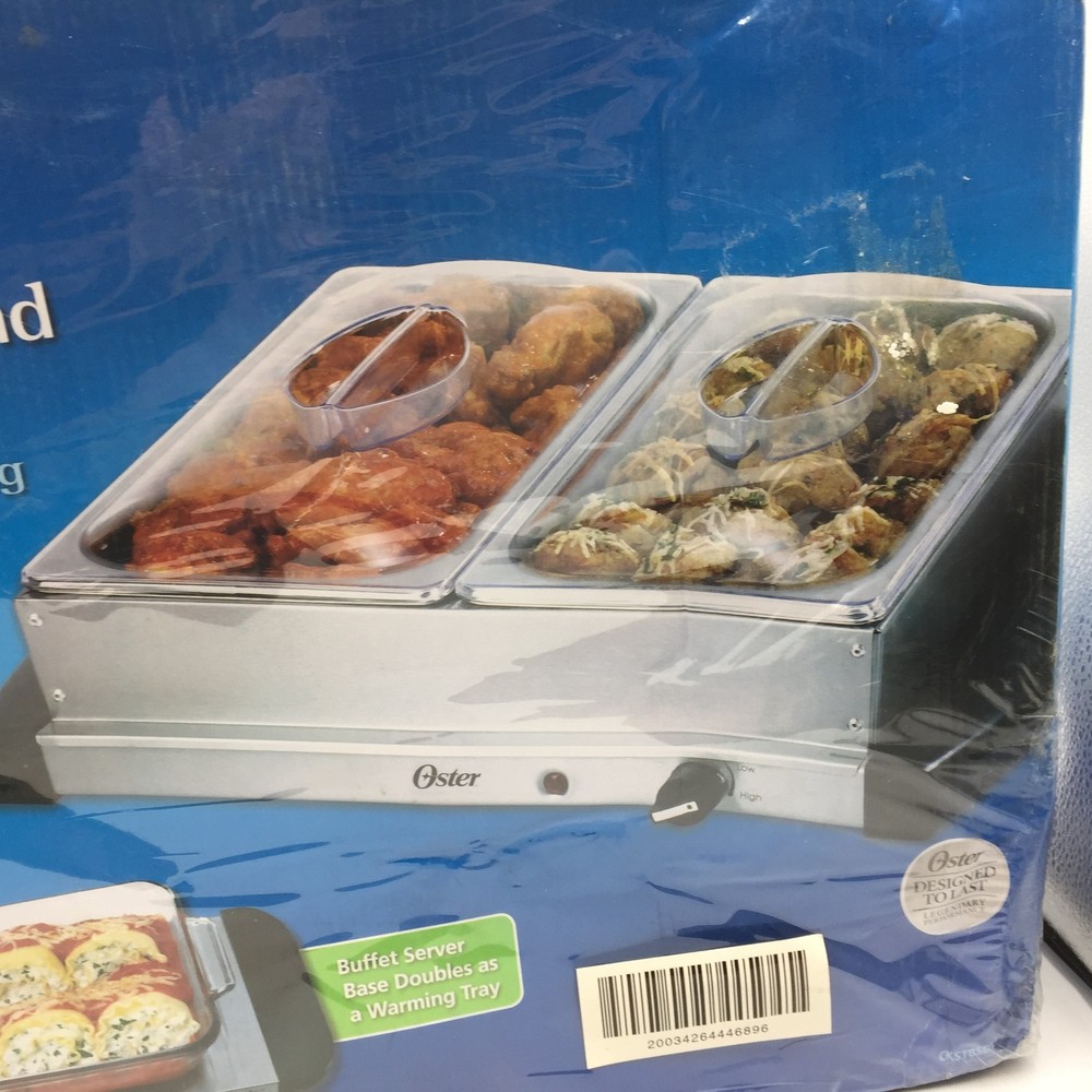 Oster CKSTBSDW02 Two 2-1/2-Quart Buffet Server and Warming Tray New Sealed Boxed