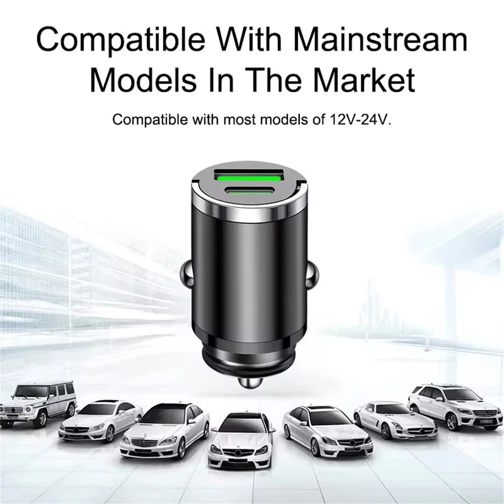 200W Super Fast Phone Car Charger Adapter USB Type C For iPhone Samsung Android