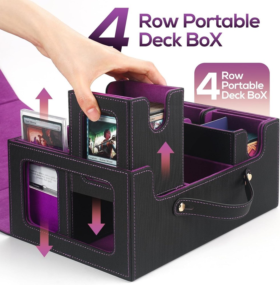 Trading Card Storage Box for MTG, MTG Commander Deck Box，Multi-Purpose Deck Case