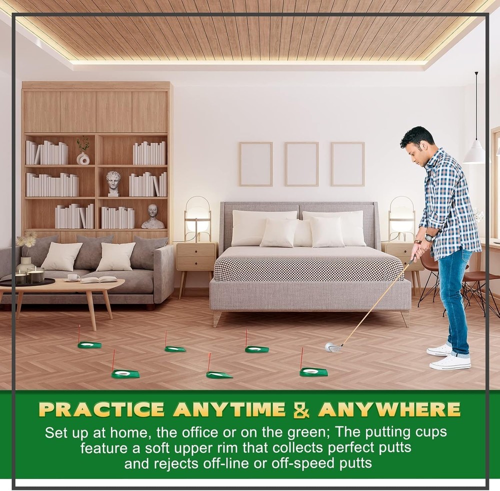 Golf Putting Practice Cup Hole Training Aids Golf Accessories Training Putter...