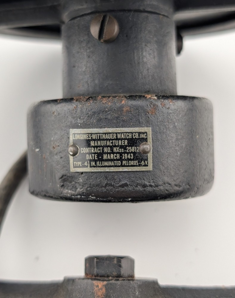 Rare 1943 WWII Longines Wittnauer Military Aircraft Pelorus Sight Compass