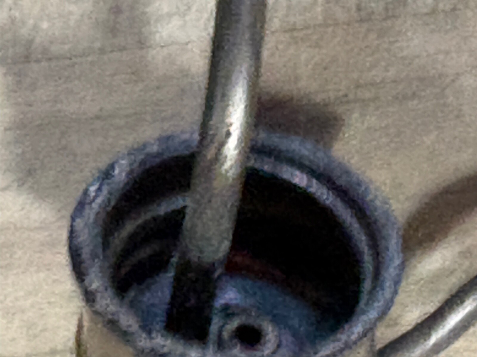 Antique Surgical instrument, screw attachment for bottle with two metal tubes