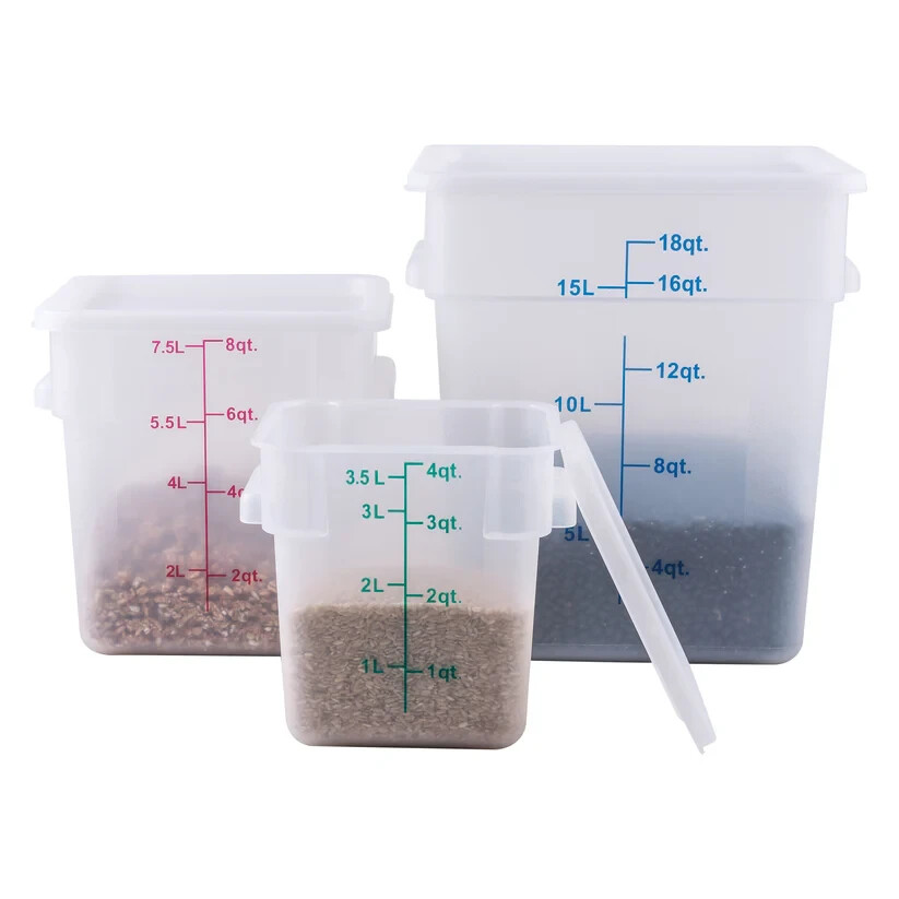 Winco D.W.L. Winco Polypropylene Storage Container 18 qt