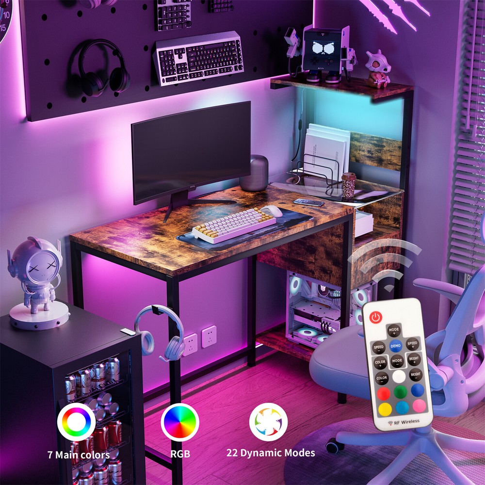 Computer Desk Home Office Desk Writing Table Study Workstation w/ Shelf