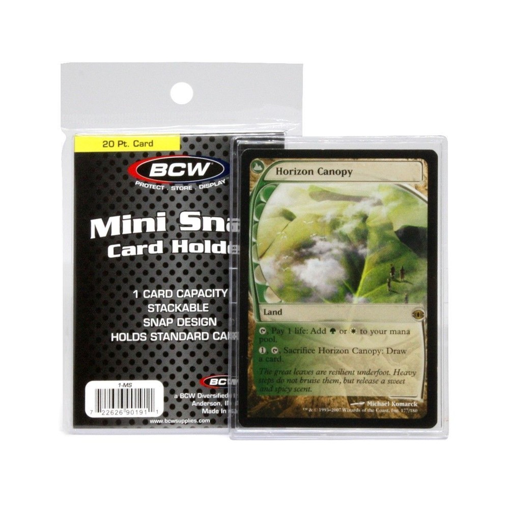 10 BCW Mini Snap Standard Sized Card Holders