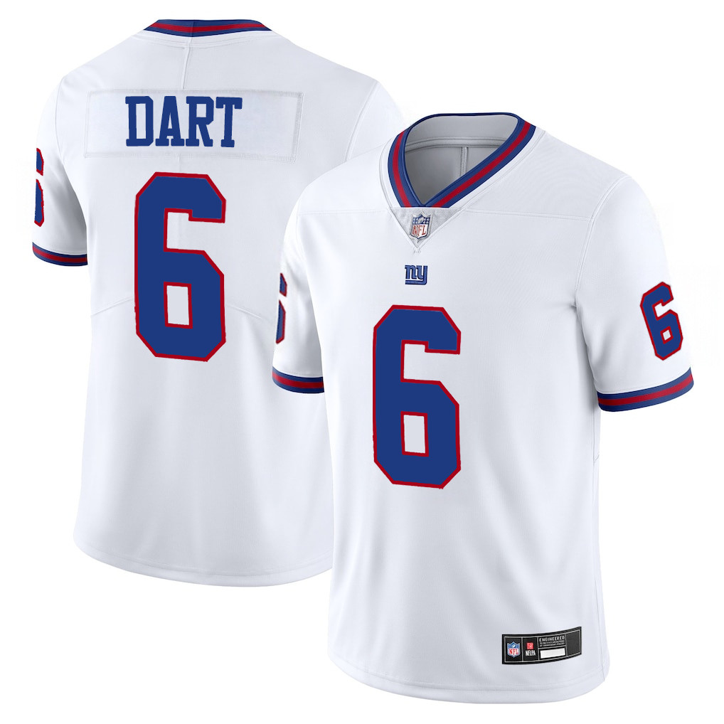 Men's Giants #6 Jaxson Dart White Alternate Game Stitched Player Jersey All Size