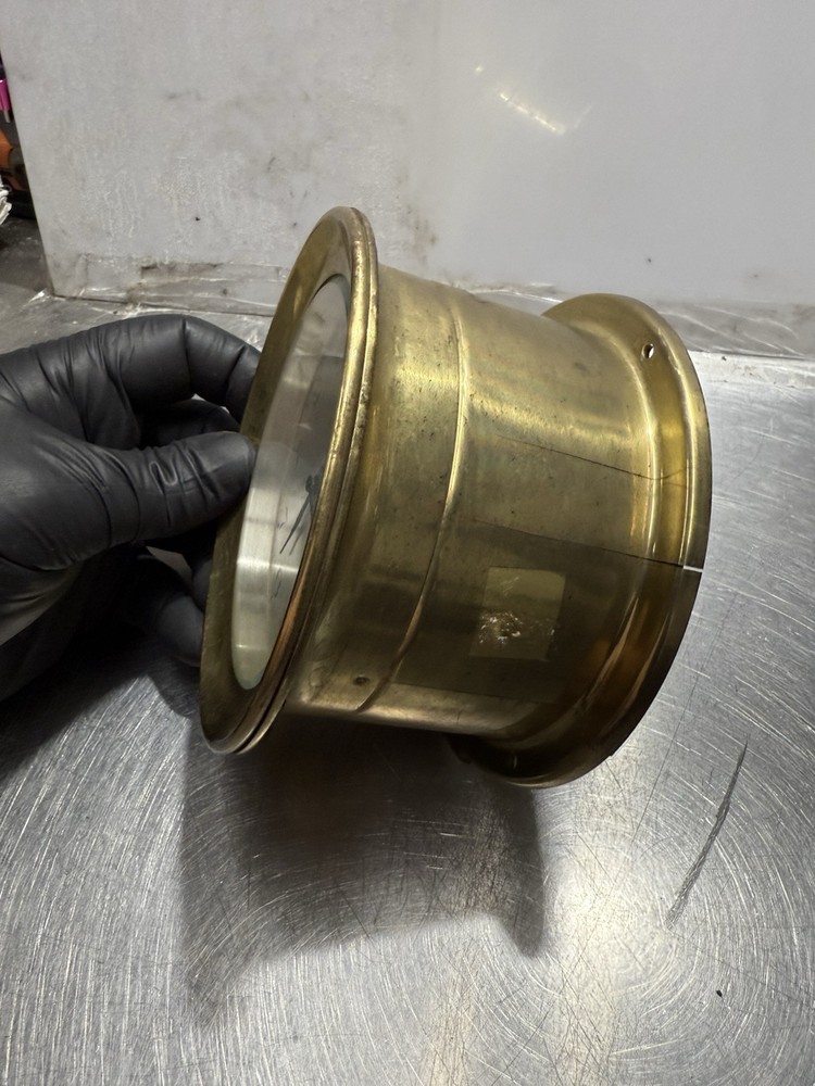 Brass Hamilton Electronic Quartz Maritime Ship's Bell Clock Does Not Run