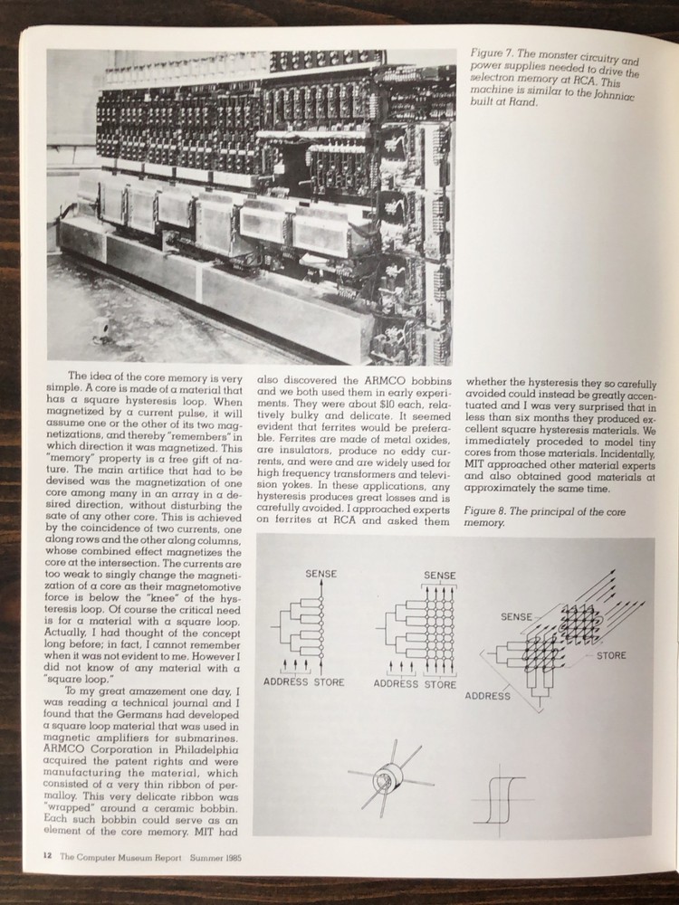 The Computer Museum Report - Summer 1985 - Volume 13