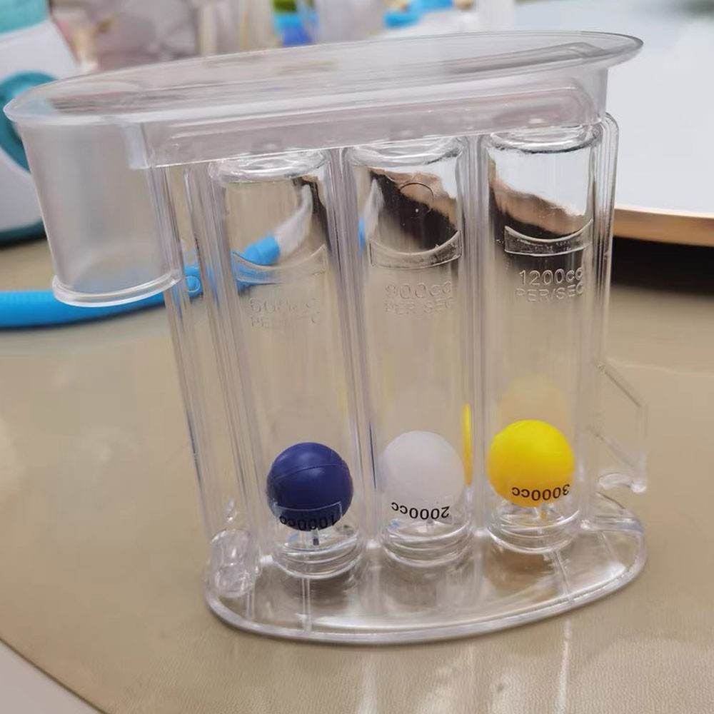 Lung Deep Breath Spirometer Breathing Exerciser Trainer Incentive Spirometry KU