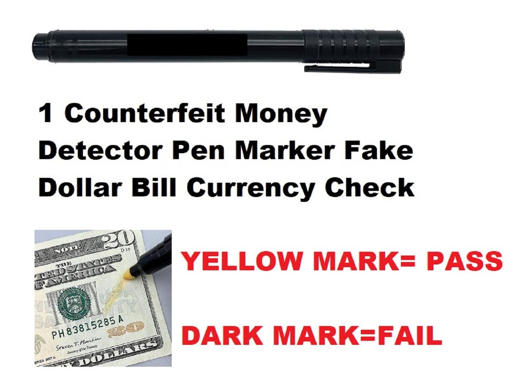 5 Pack Counterfeit Money Detector Pen Marker Fake Dollar Bill Currency Check