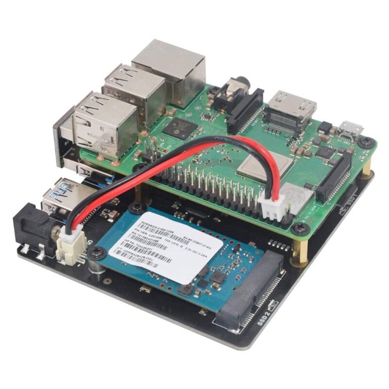 Compatible for Dual mSATA SSD Storage Expansion Board X852 USB3