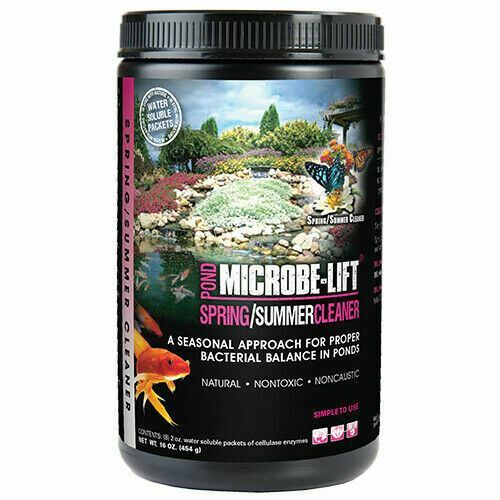 Microbe Lift Spring/Summer Pond Cleaner 8 x 2 oz. Packets 10XSSCX1