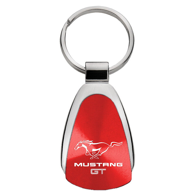 Ford Mustang GT Tear Drop Key Ring (Red)